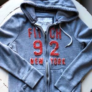 Large Gray Abercrombie & Fitch Jacket with Hood
